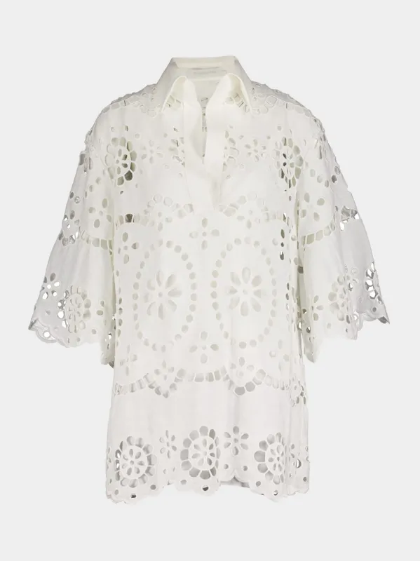 Lexi Eyelet Embroidered Tunic sold by Fashion Clinic
