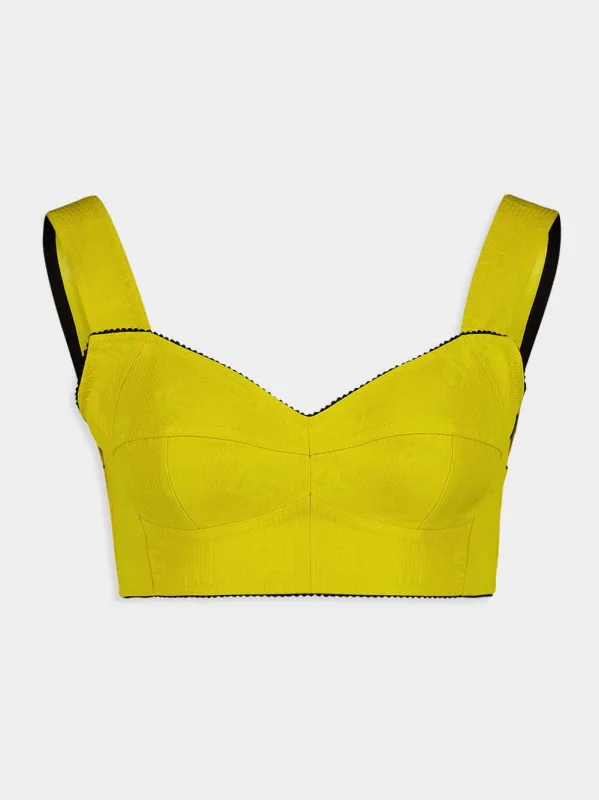 DG Logo Jacquard Corset Top sold by Fashion Clinic