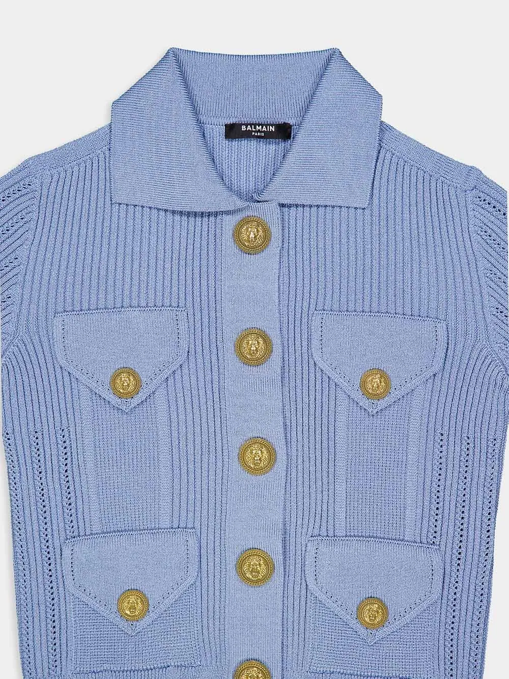 Ribbed Knit Button-Up Cardigan sold by Fashion Clinic product image thumbnail 3