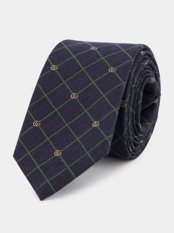 Check Silk Jacquard Tie made by Gucci