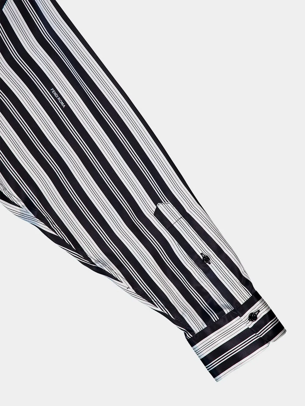 Striped Silk Satin Shirt Dress sold by Fashion Clinic product image thumbnail 4