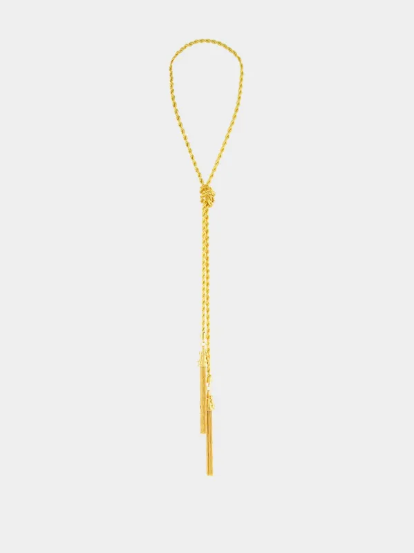 Pompon Chain Gold Necklace made by Fashion Clinic