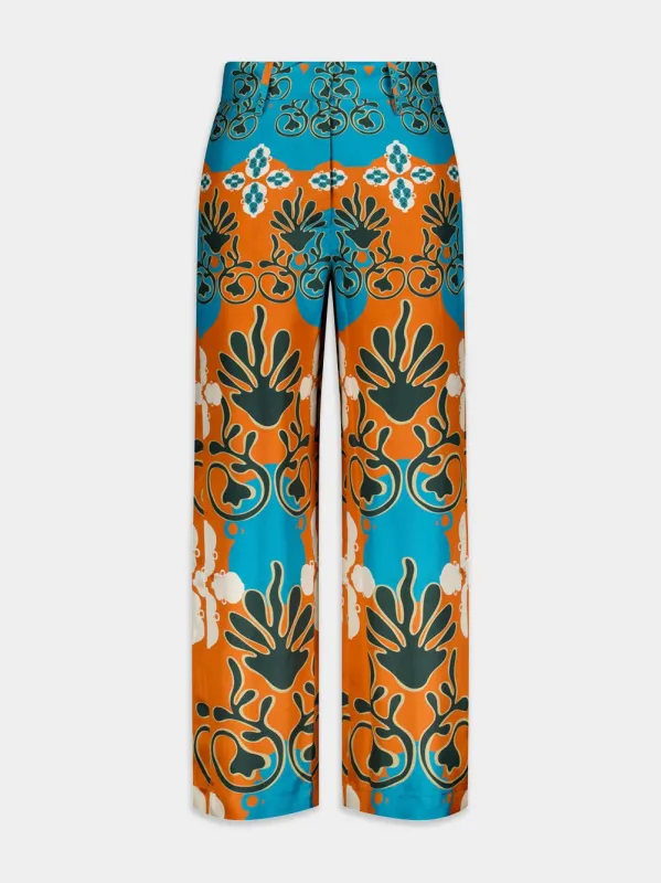 Sonia Twill Silk Pants sold by Fashion Clinic