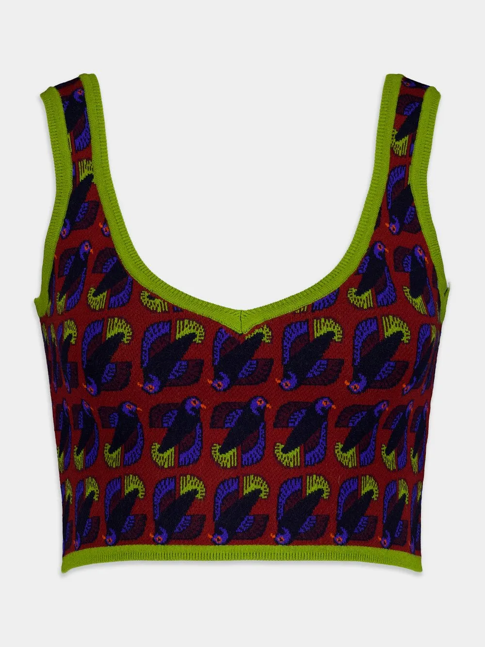 Leandra Jacquard Cropped Top sold by Fashion Clinic
