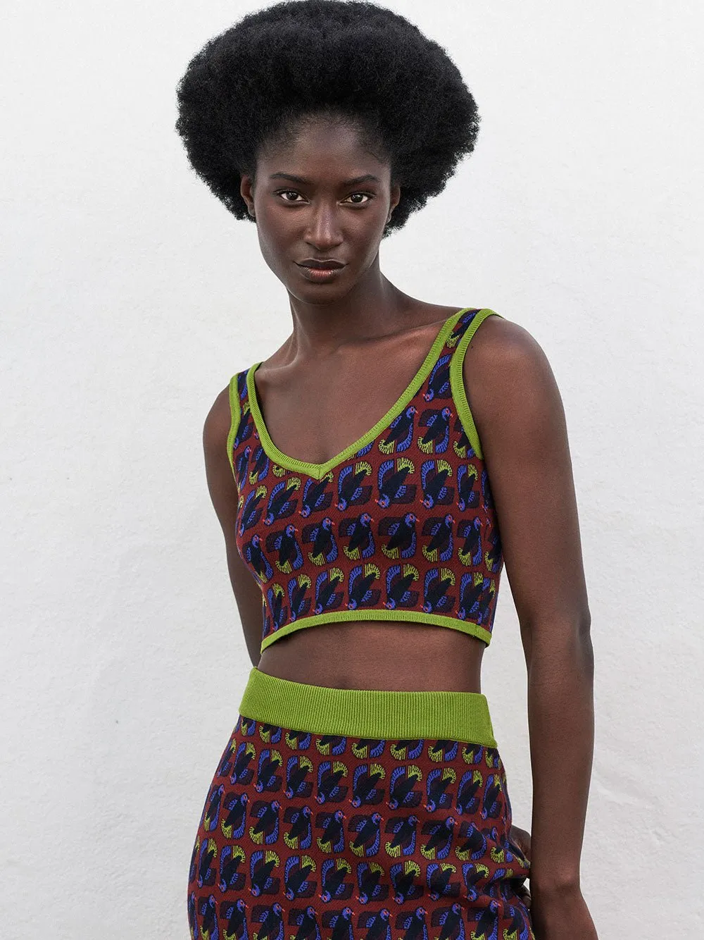 Leandra Jacquard Cropped Top sold by Fashion Clinic product image thumbnail 2