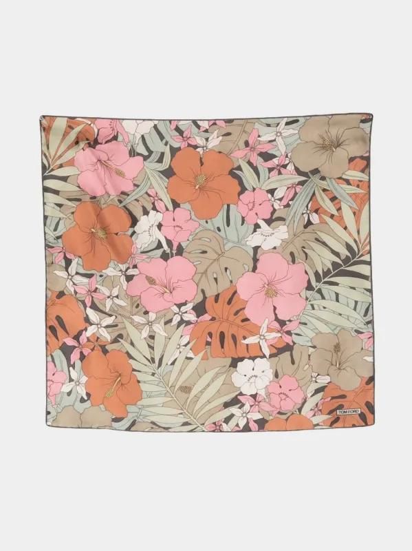 Hibiscus Pocket Square sold by Fashion Clinic