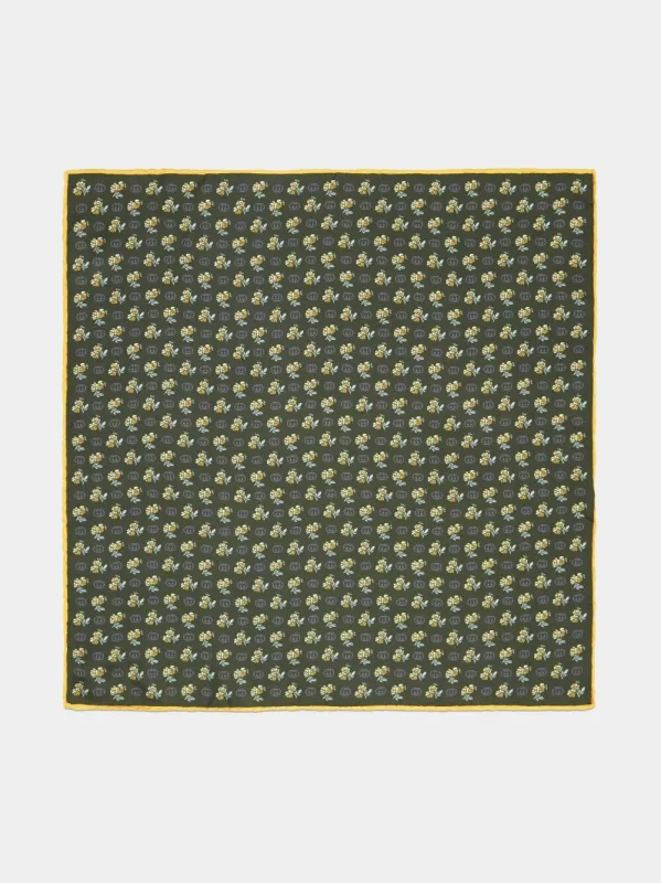 Interlocking G Floral Pocket Square made by Gucci