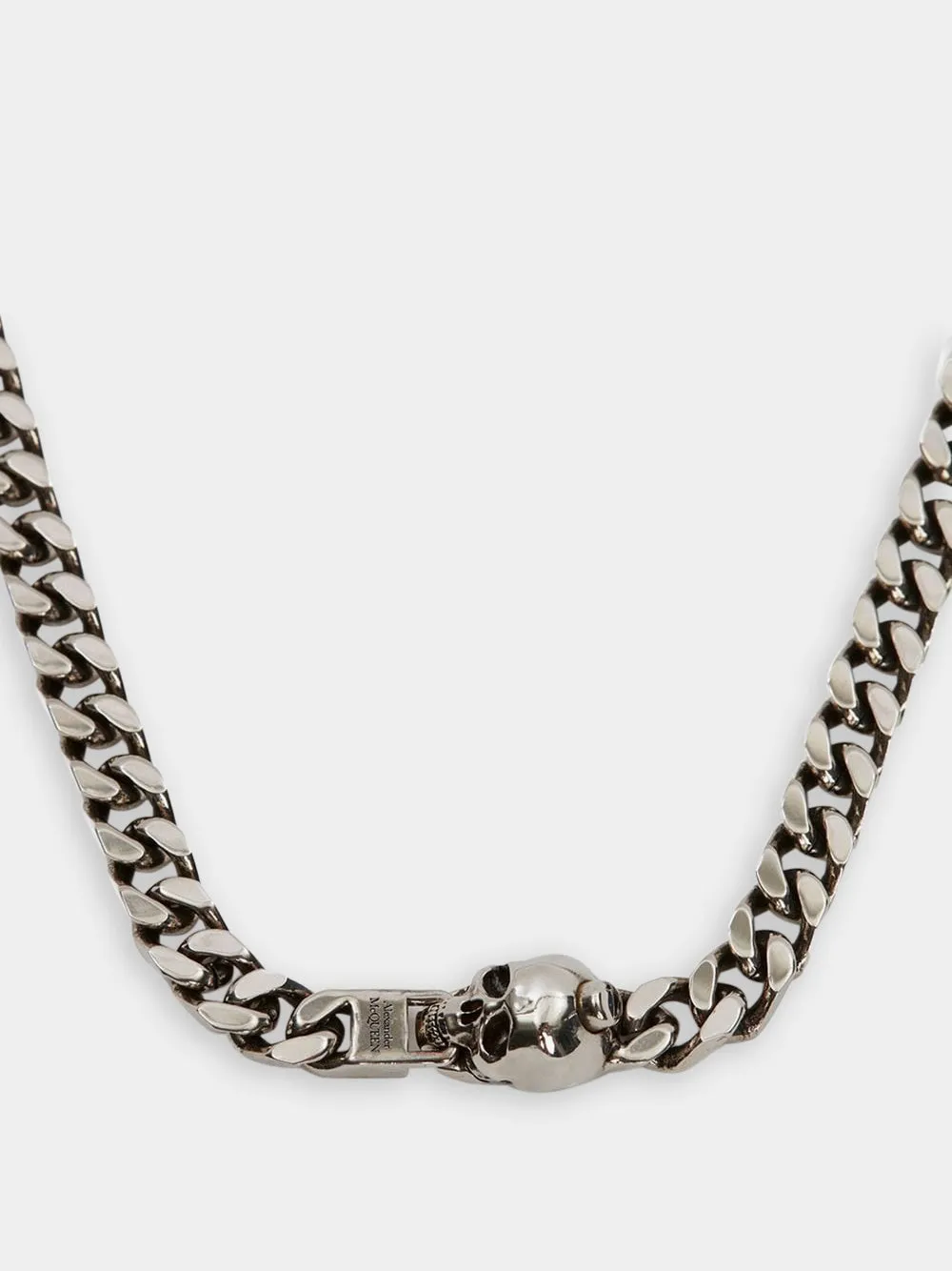 Skull Silver Chain Necklace sold by Fashion Clinic product image thumbnail 2