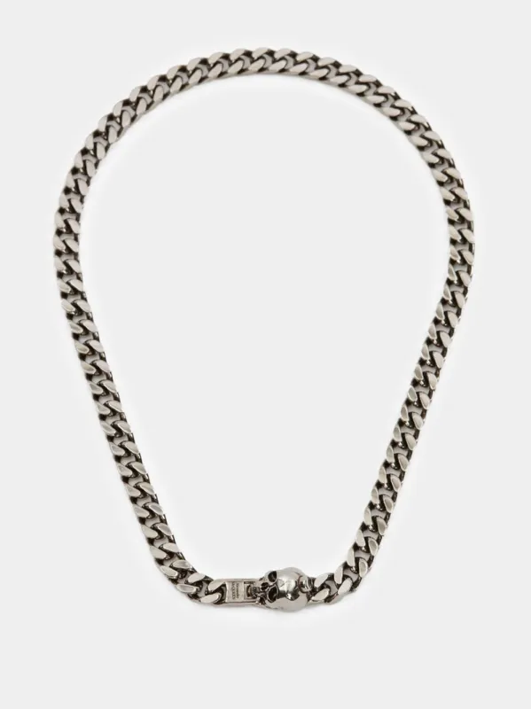 Skull Silver Chain Necklace made by Alexander McQueen