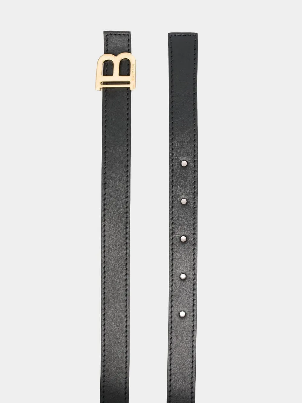 Black Leather B-Belt sold by Fashion Clinic product image thumbnail 3