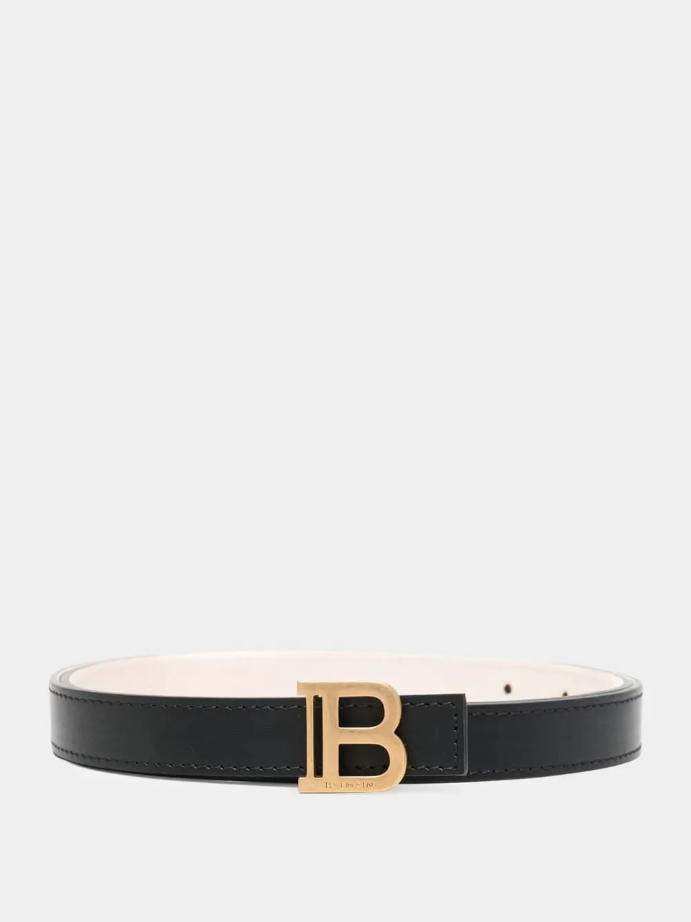 Black Leather B-Belt sold by Fashion Clinic