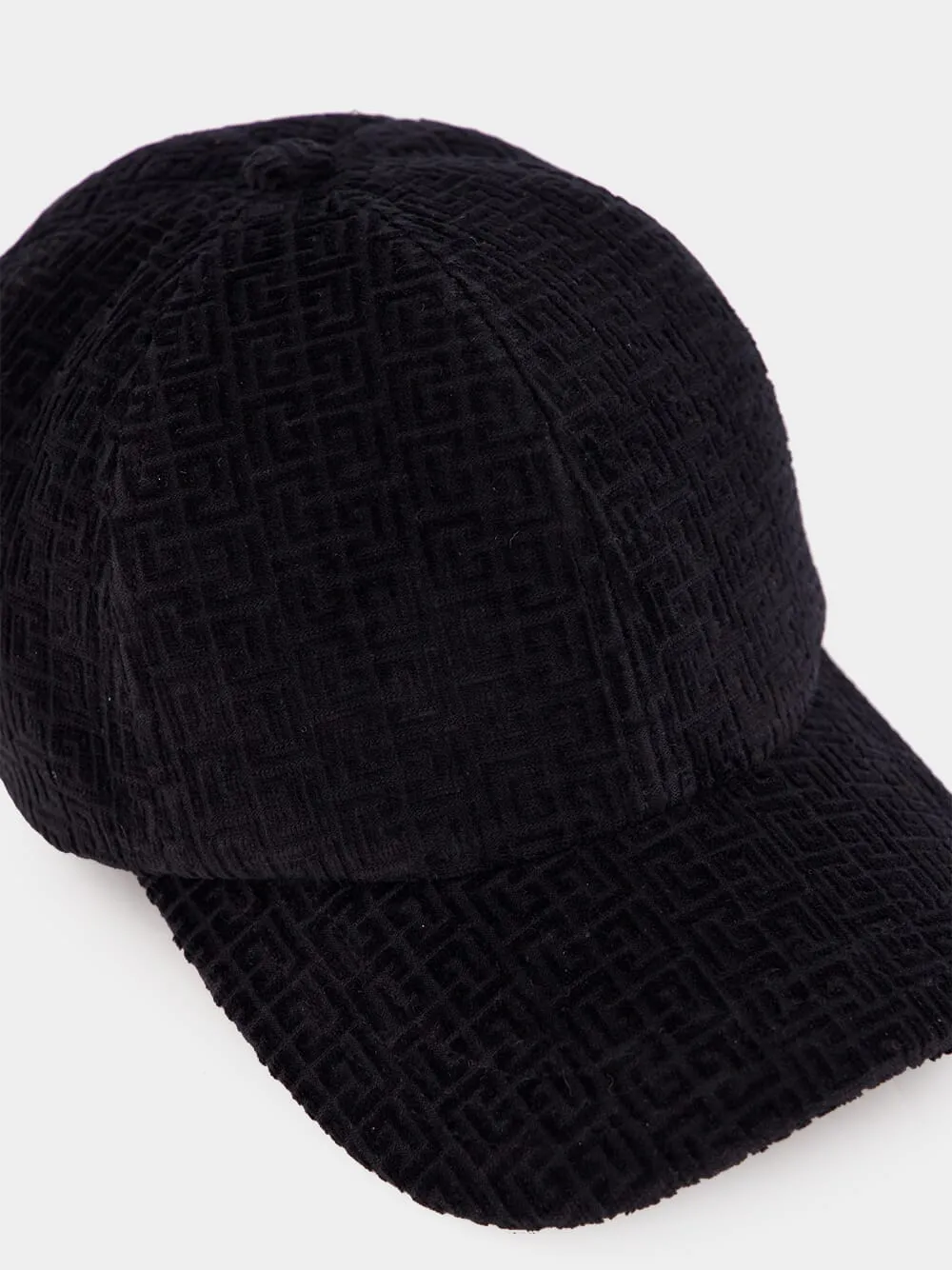 Black Velvet Monogram Jersey Cap sold by Fashion Clinic product image thumbnail 3