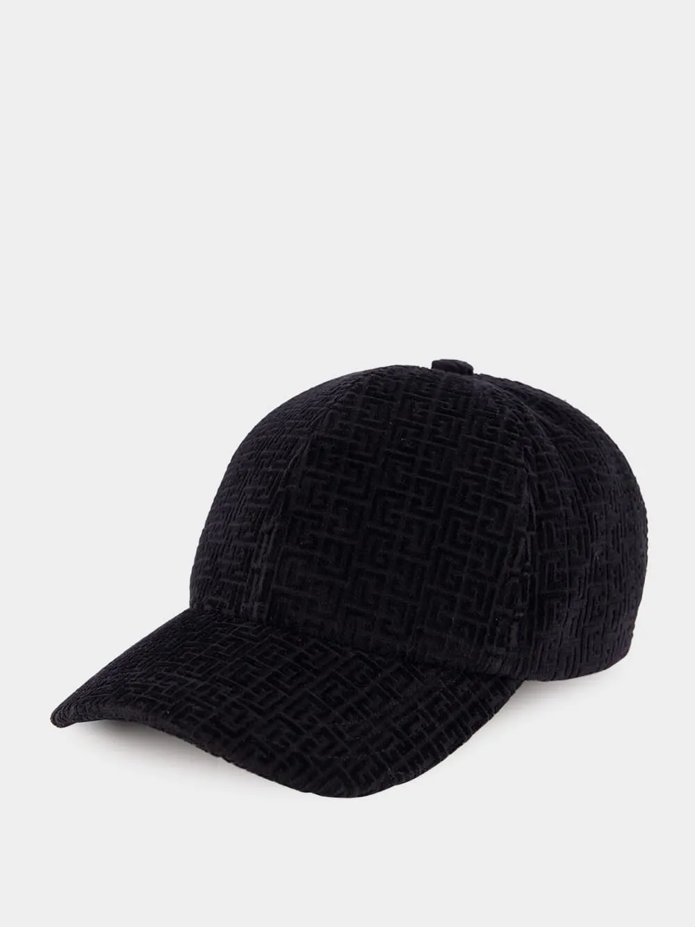 Black Velvet Monogram Jersey Cap sold by Fashion Clinic