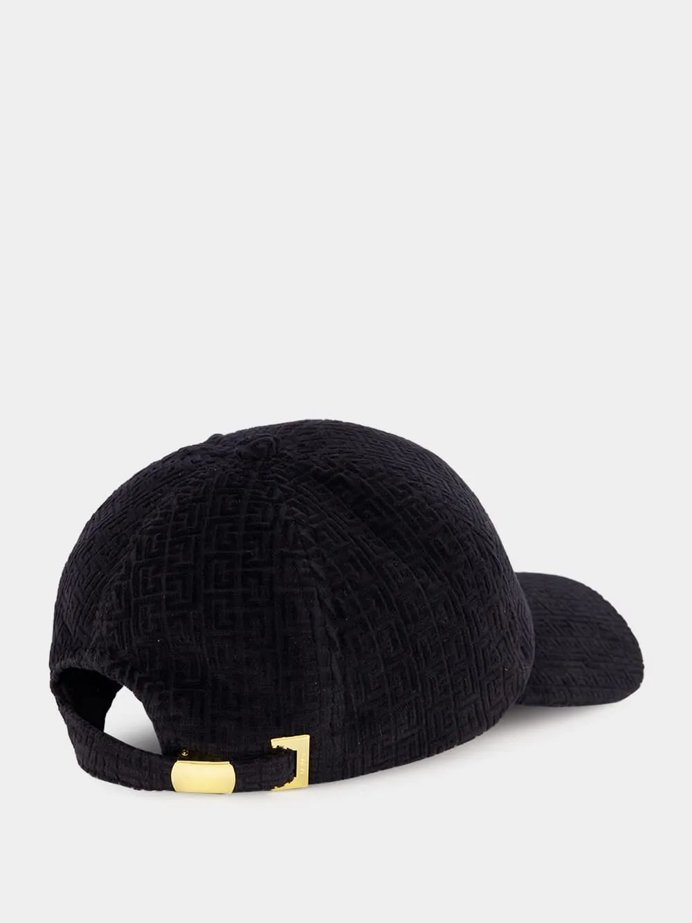 Black Velvet Monogram Jersey Cap sold by Fashion Clinic product image thumbnail 2
