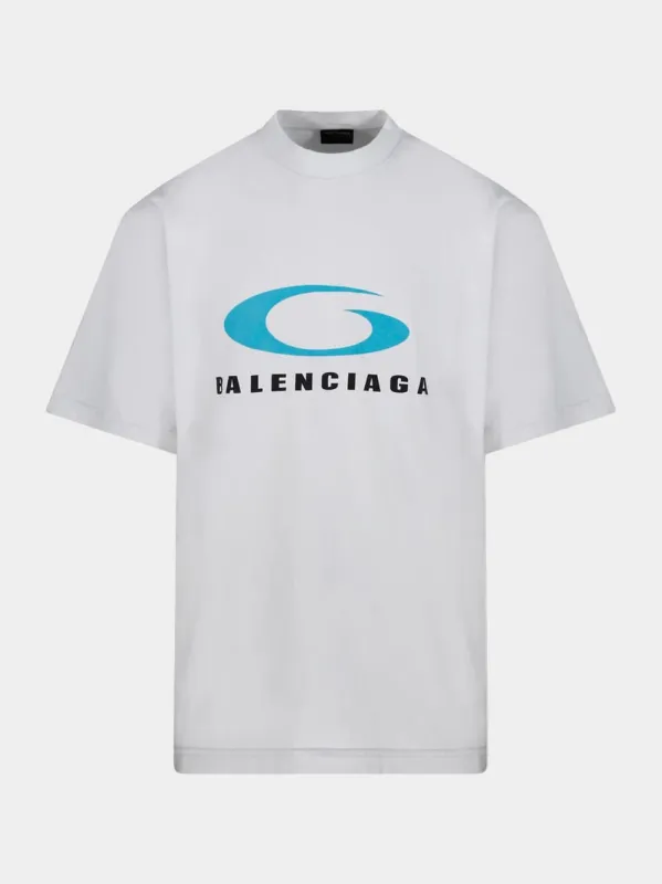 Loop Sports Icon Medium Fit T-Shirt in Dirty White made by Balenciaga