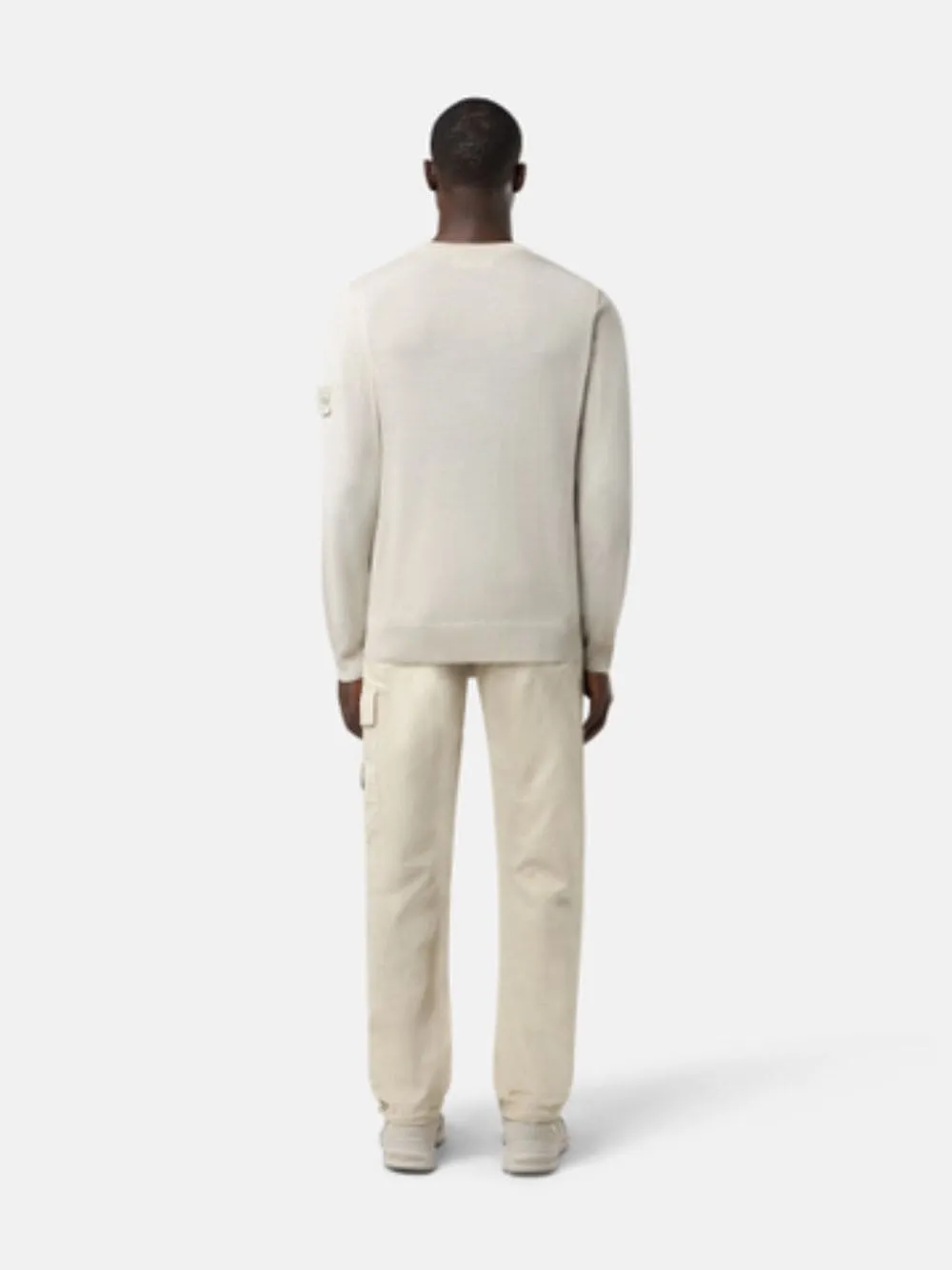 Beige Crewneck Jumper with Ribbed Details sold by Fashion Clinic product image thumbnail 4