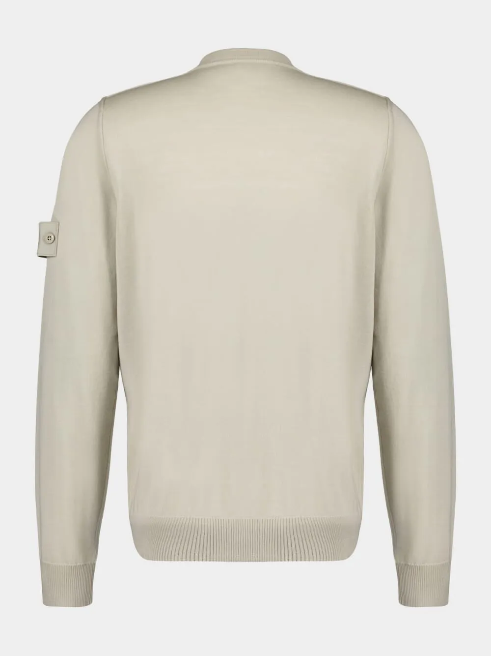 Beige Crewneck Jumper with Ribbed Details sold by Fashion Clinic product image thumbnail 3