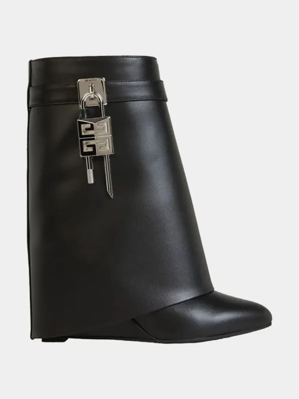 Black Shark Lock Ankle Boots made by Givenchy