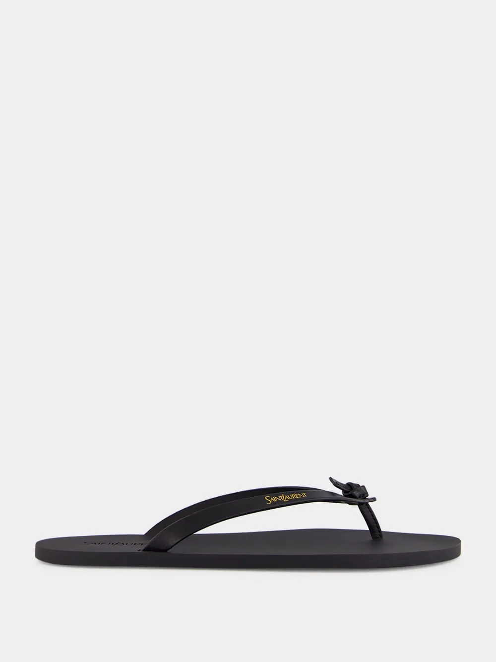 Black Pool Leather Flip-Flops sold by Fashion Clinic