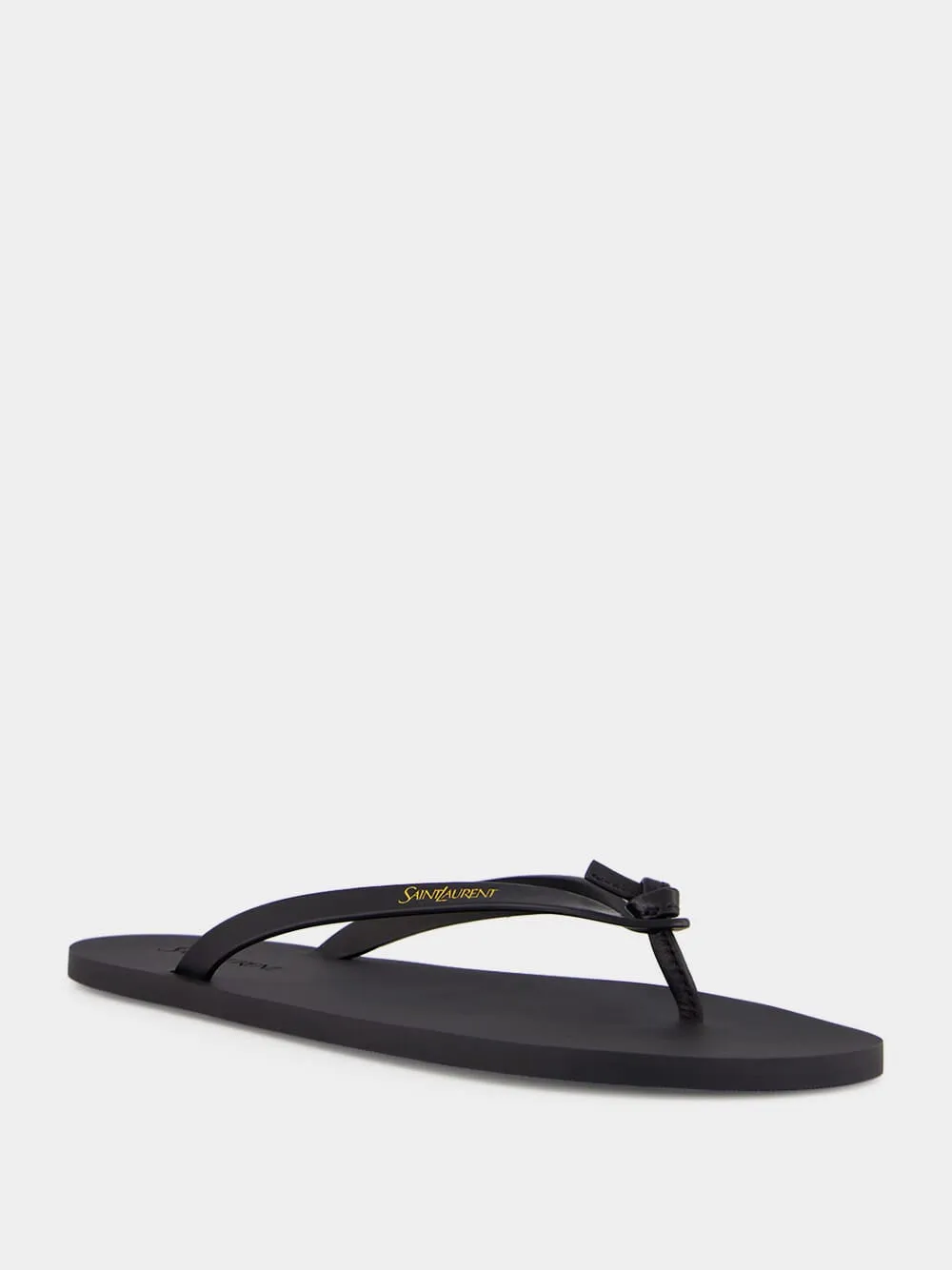 Black Pool Leather Flip-Flops sold by Fashion Clinic product image thumbnail 2