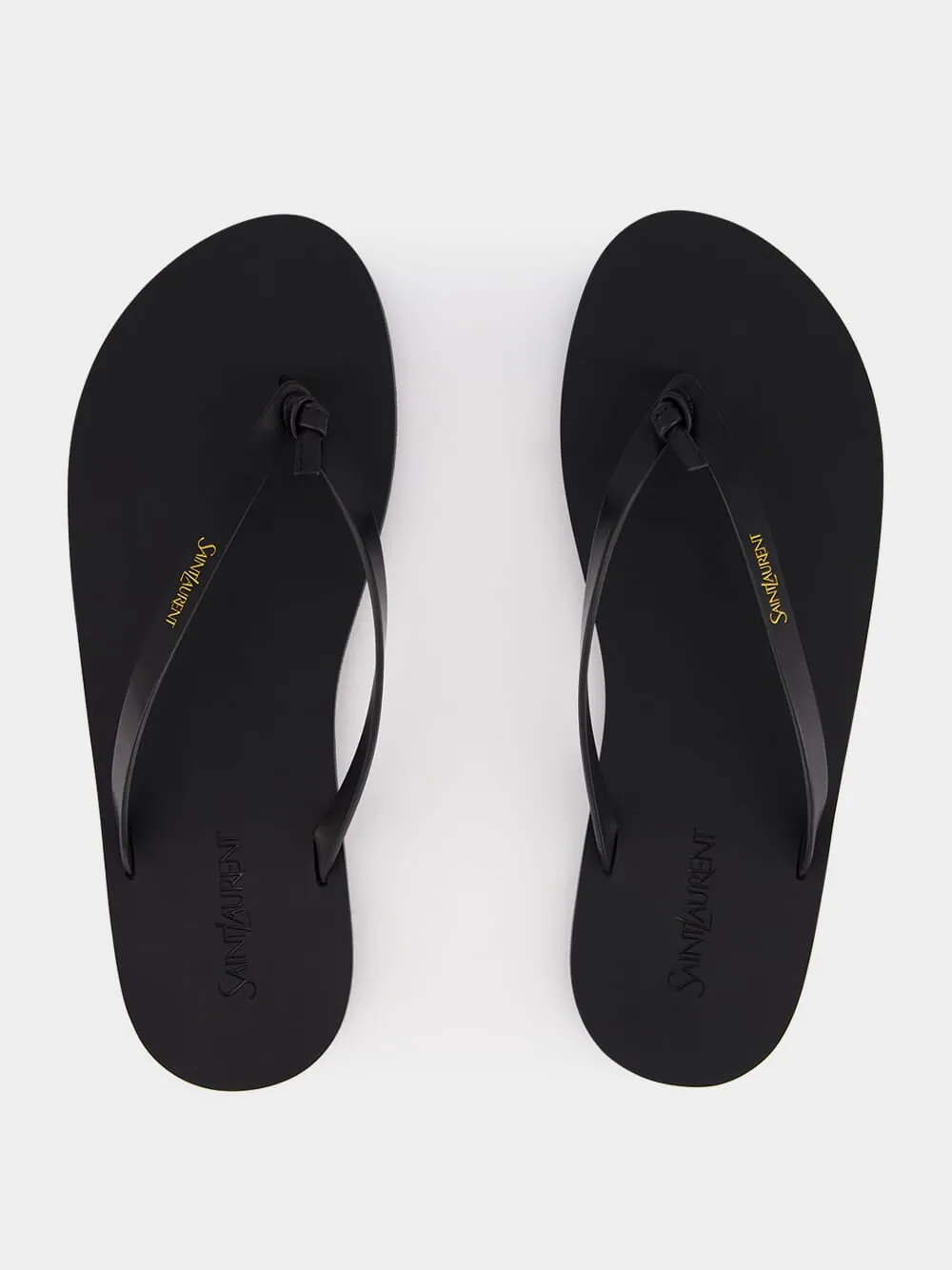 Black Pool Leather Flip-Flops sold by Fashion Clinic product image thumbnail 4