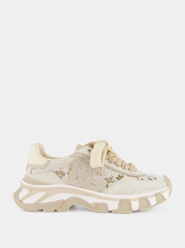 Cream Lace DG Country Road Sneakers sold by Fashion Clinic