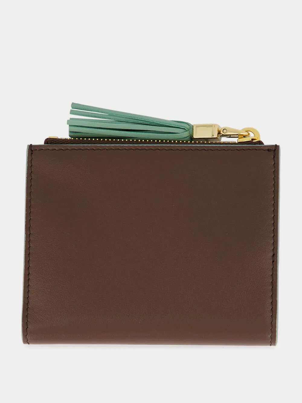 Burnt and Aquamarine Small Leather Wallet sold by Fashion Clinic product image thumbnail 2