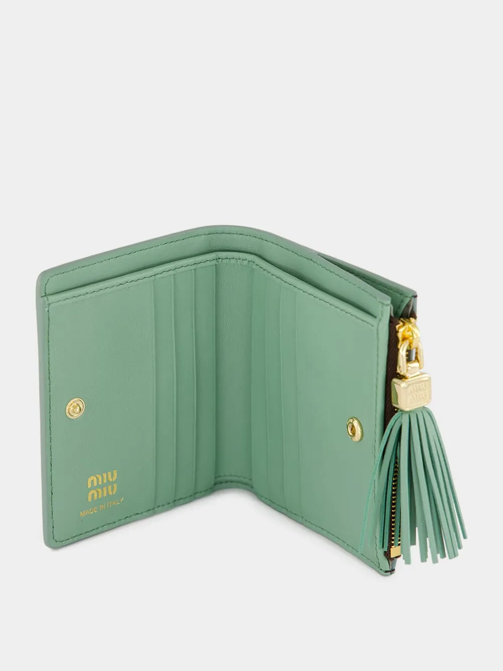 Burnt and Aquamarine Small Leather Wallet sold by Fashion Clinic product image thumbnail 3