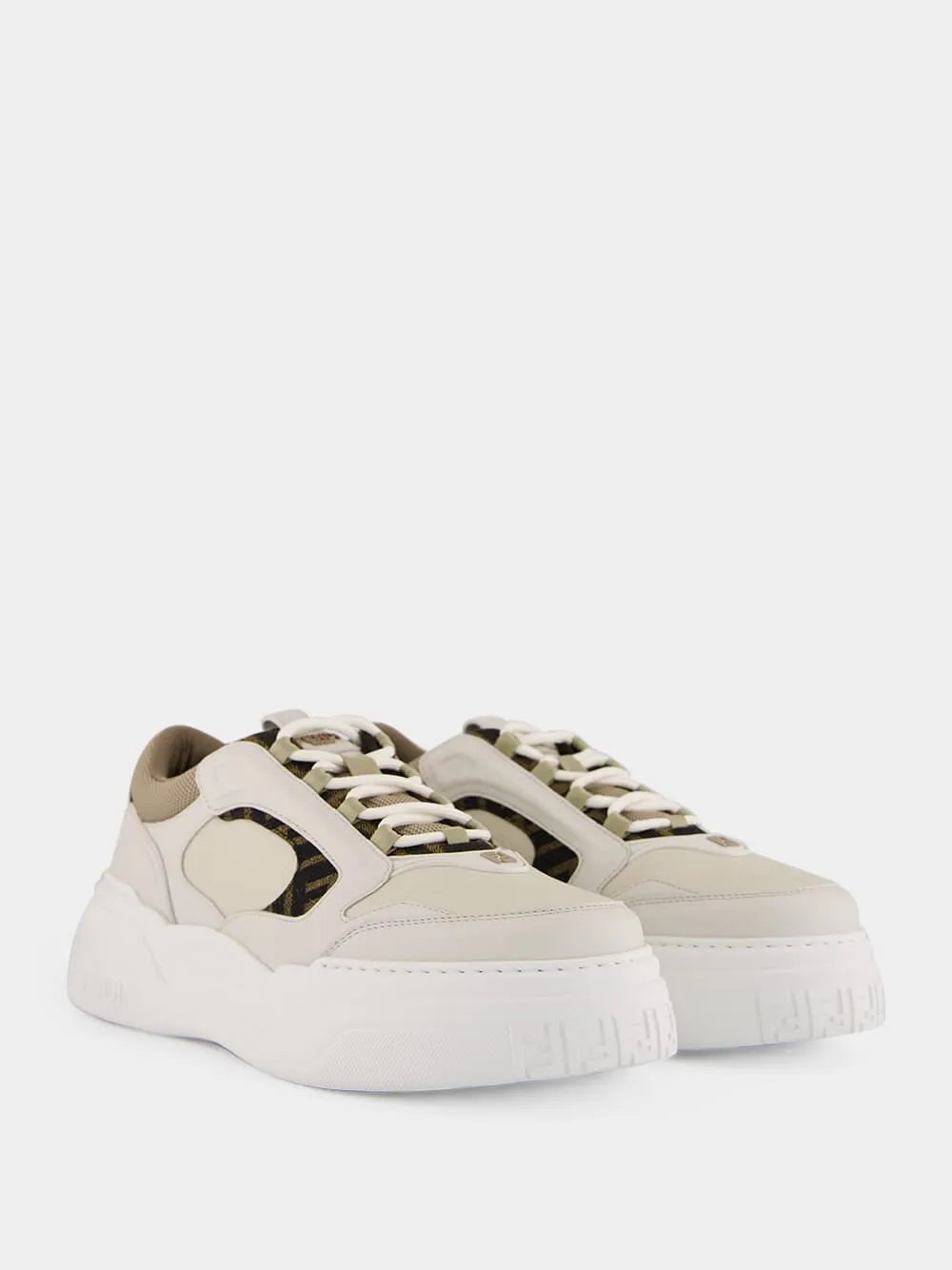 White Force Leather Low-Top Sneakers sold by Fashion Clinic product image thumbnail 3