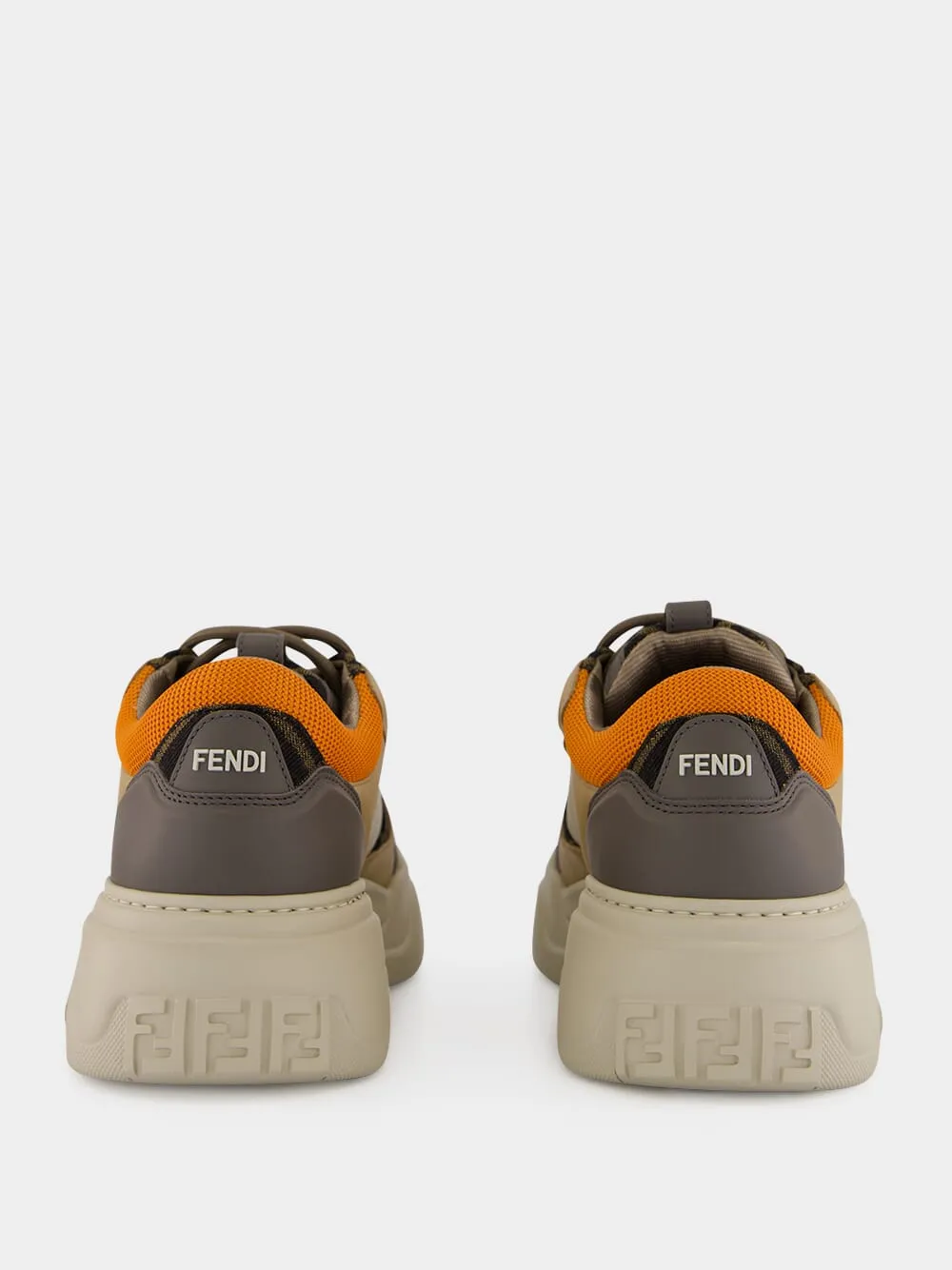 Latte and Orange Force Sneakers sold by Fashion Clinic product image thumbnail 5