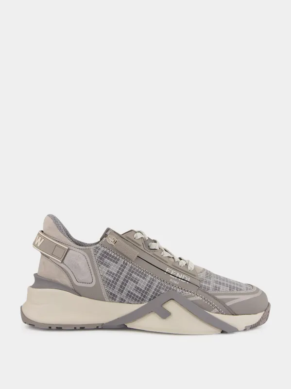 Grey Flow Mesh and Suede Sneakers sold by Fashion Clinic