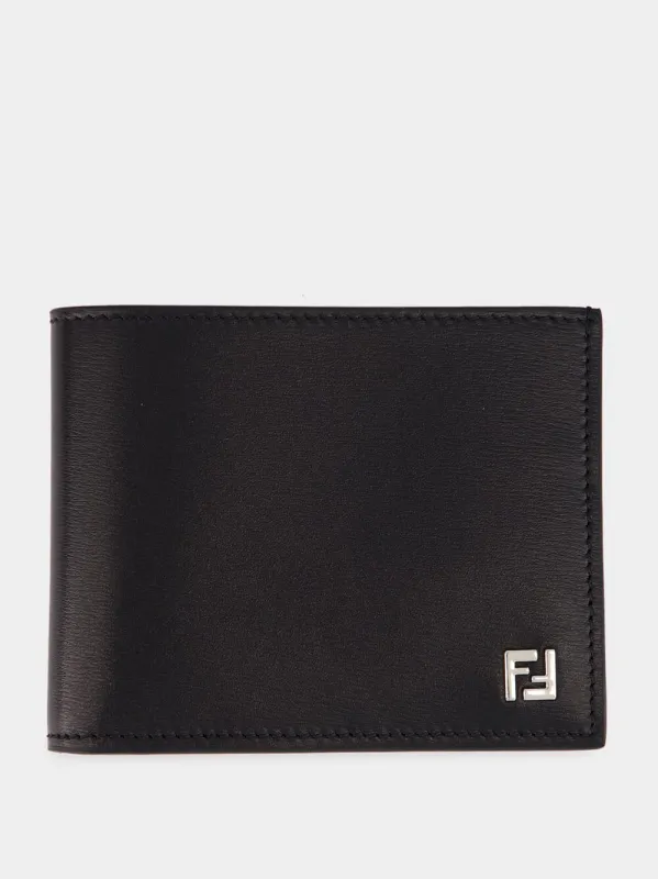 Black Leather Squared FF Wallet sold by Fashion Clinic
