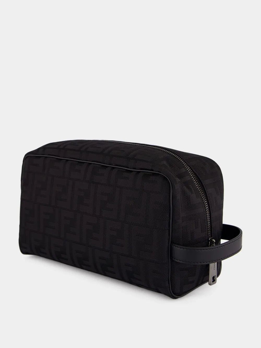 Black FF Nylon Medium Toiletry Case sold by Fashion Clinic product image thumbnail 4