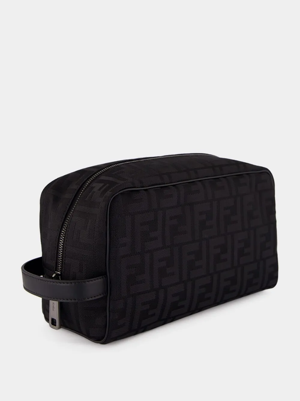 Black FF Nylon Medium Toiletry Case sold by Fashion Clinic product image thumbnail 2