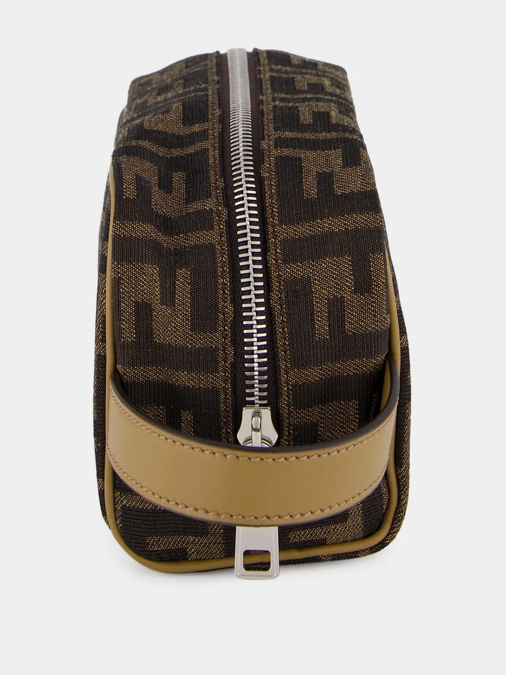 Brown FF Jacquard Small Toiletry Case sold by Fashion Clinic product image thumbnail 3