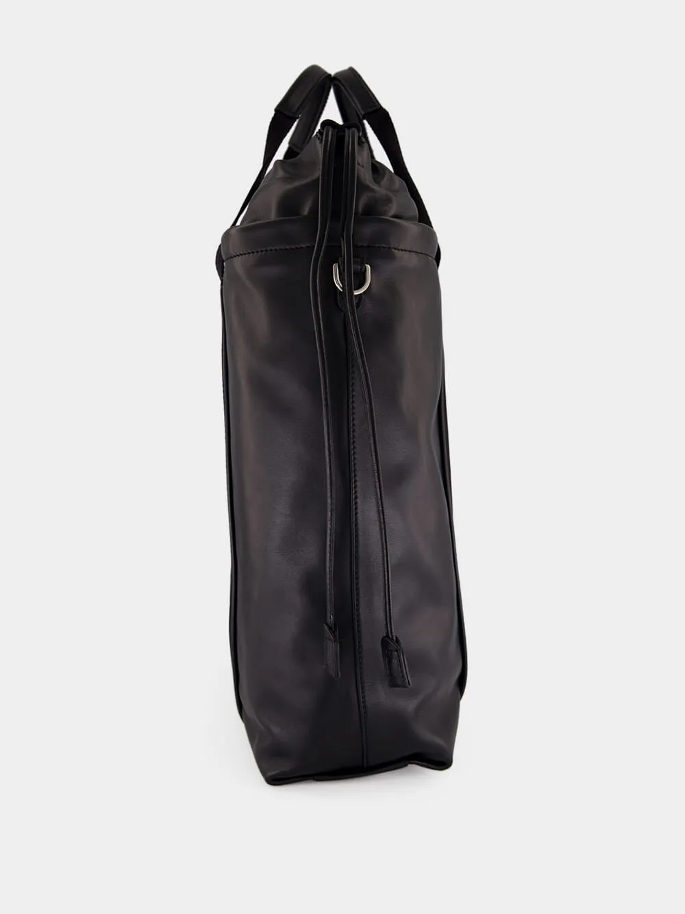 Black Flux Leather Shopping Bag sold by Fashion Clinic product image thumbnail 5
