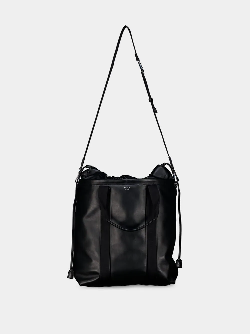 Black Flux Leather Shopping Bag sold by Fashion Clinic product image thumbnail 3