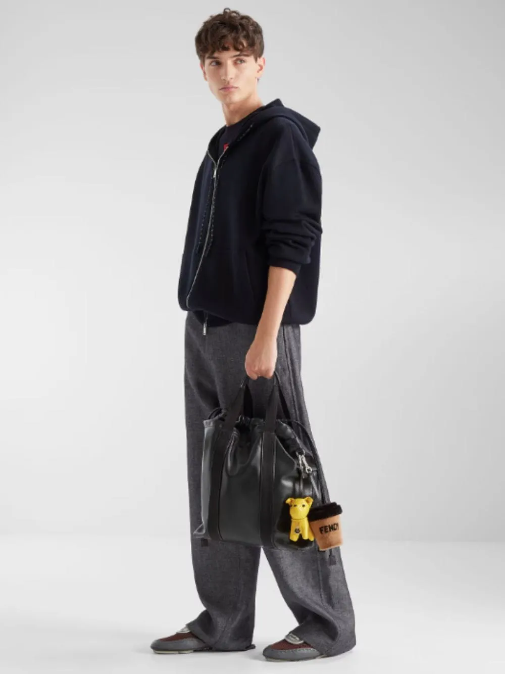 Black Flux Leather Shopping Bag sold by Fashion Clinic product image thumbnail 2