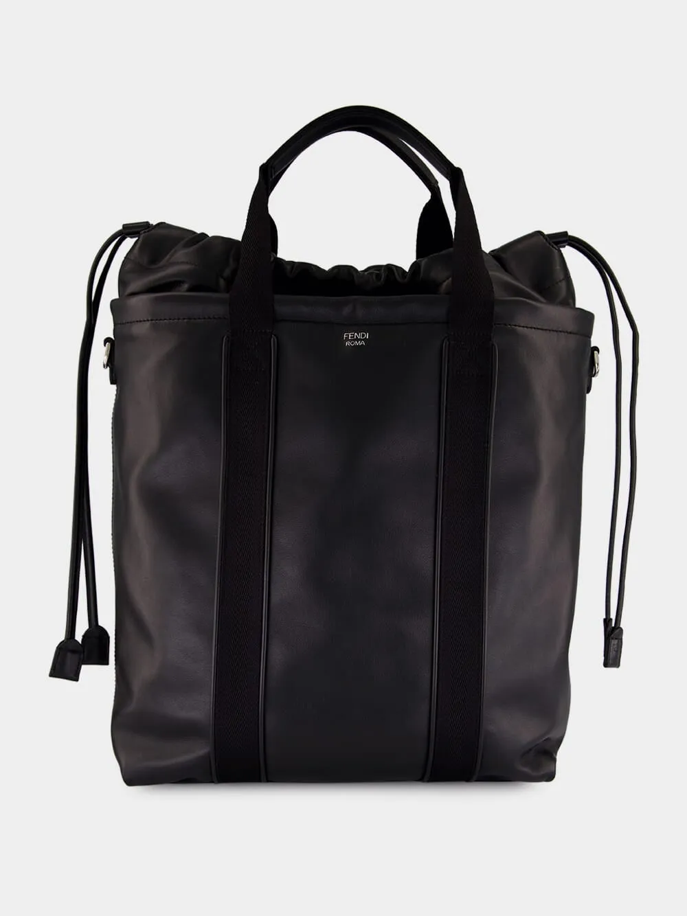 Black Flux Leather Shopping Bag sold by Fashion Clinic