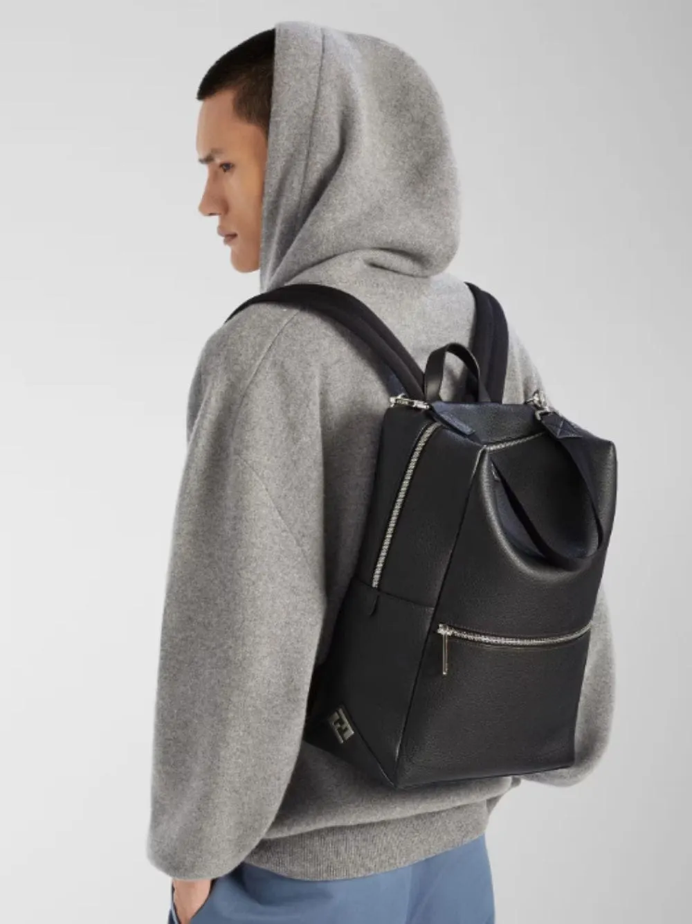 Black Lui Leather Backpack sold by Fashion Clinic product image thumbnail 2