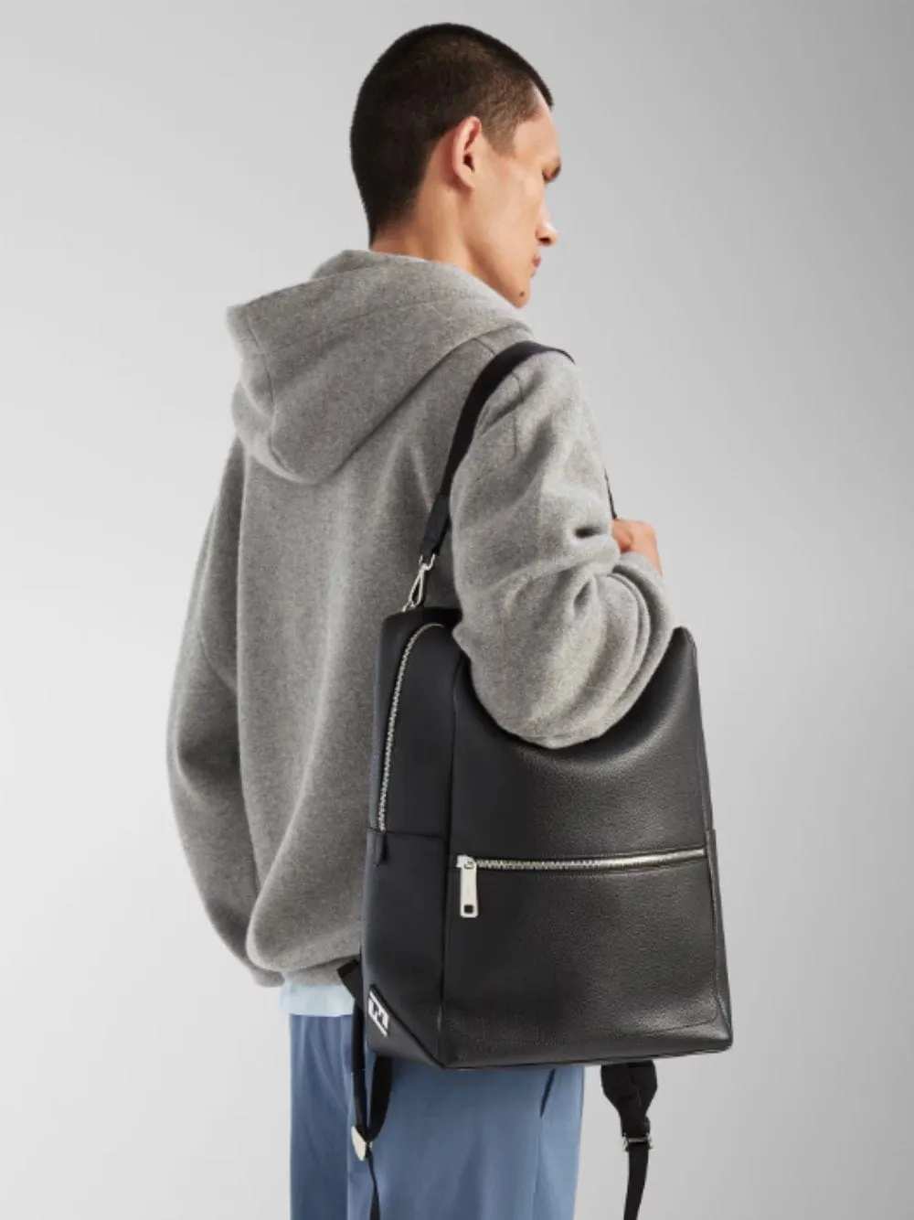 Black Lui Leather Backpack sold by Fashion Clinic product image thumbnail 4