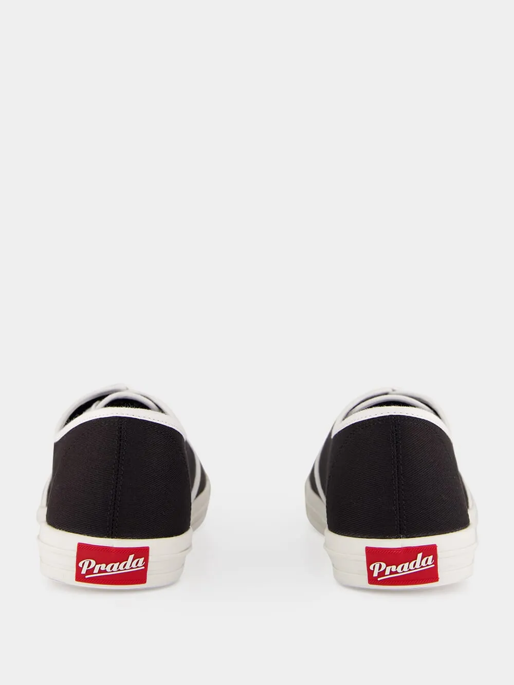 Black Drill Fabric Low-Top Sneakers sold by Fashion Clinic product image thumbnail 5