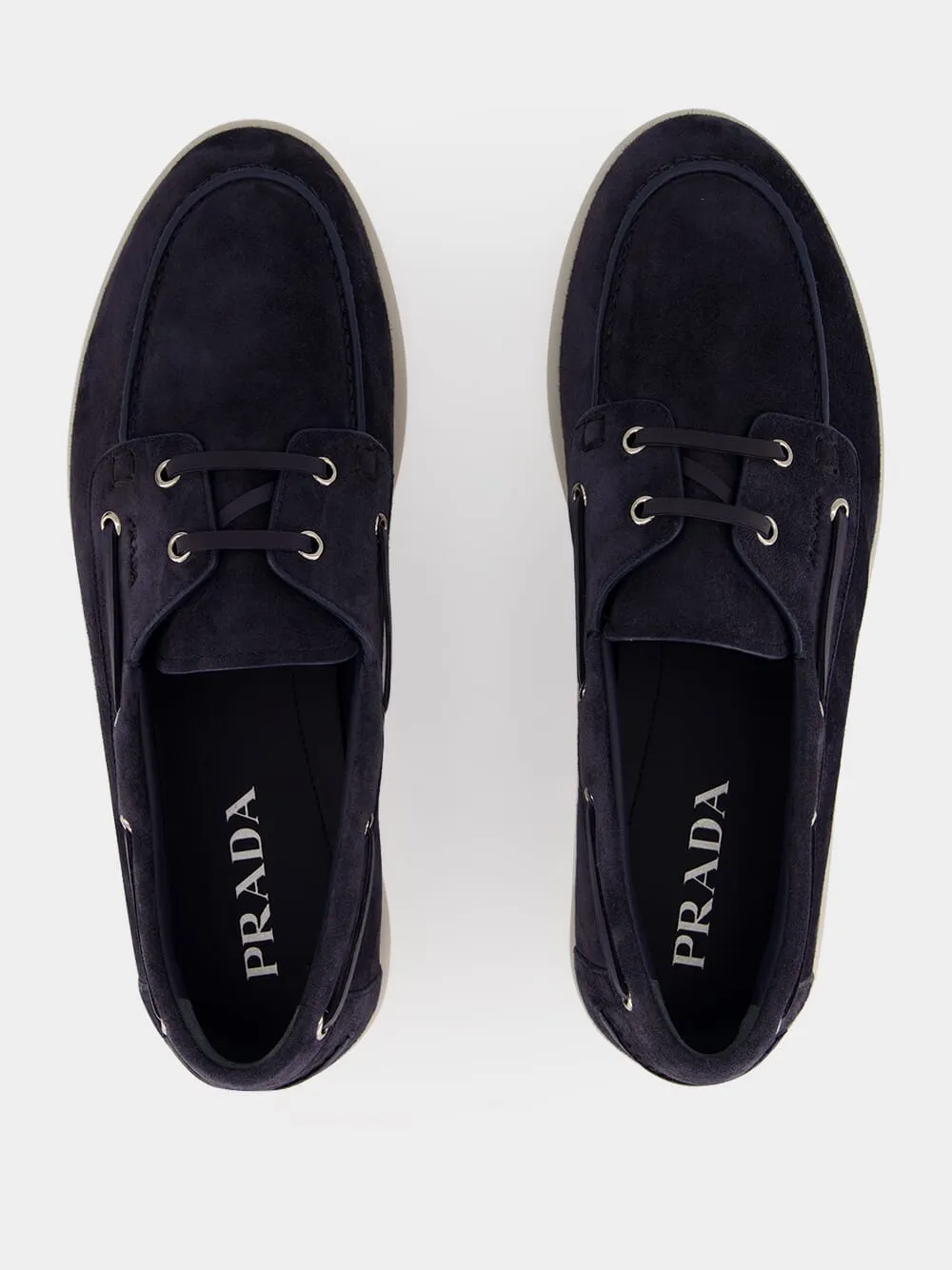 Navy Suede Boat Shoes with Laces sold by Fashion Clinic product image thumbnail 3