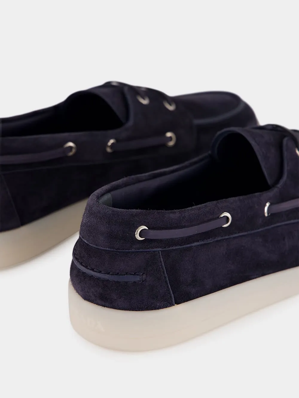 Navy Suede Boat Shoes with Laces sold by Fashion Clinic product image thumbnail 5