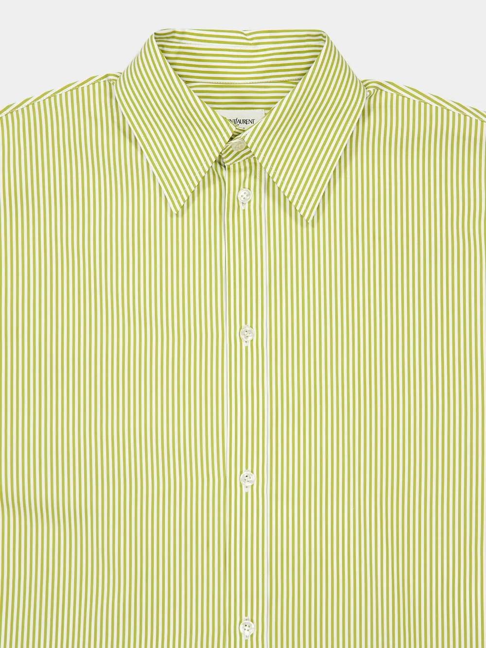 Khaki and White Striped Cotton Poplin Shirt sold by Fashion Clinic product image thumbnail 3