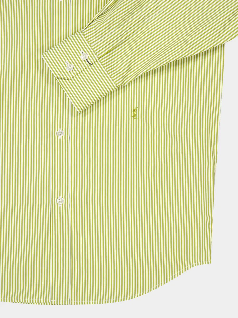 Khaki and White Striped Cotton Poplin Shirt sold by Fashion Clinic product image thumbnail 4