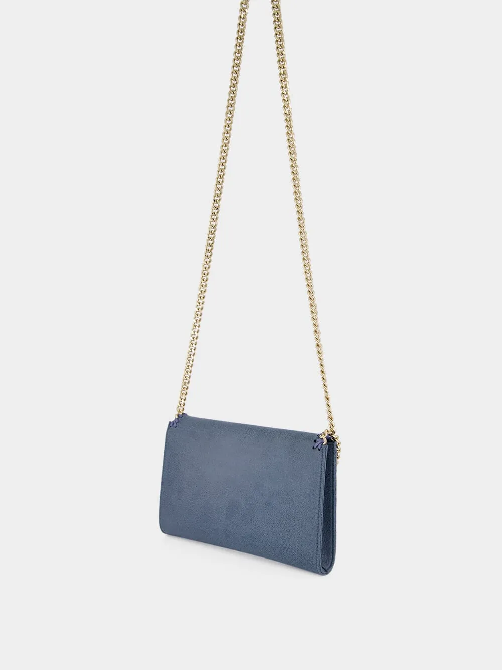 Feather Blue Vegan Leather Mini Crossbody Bag sold by Fashion Clinic product image thumbnail 5