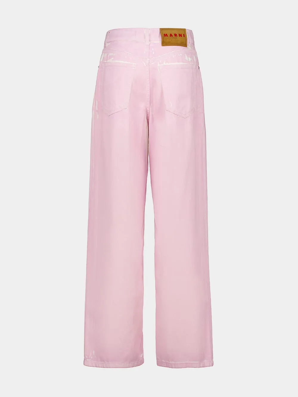 Pink Gummy Logo Patch Straight-Leg Jeans sold by Fashion Clinic product image thumbnail 2