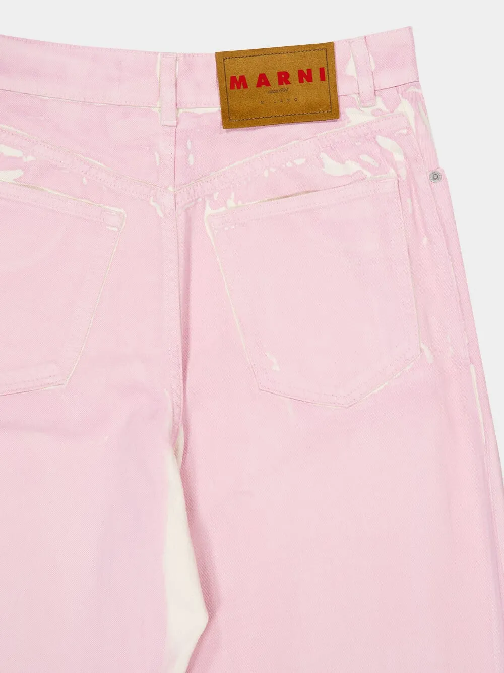 Pink Gummy Logo Patch Straight-Leg Jeans sold by Fashion Clinic product image thumbnail 4
