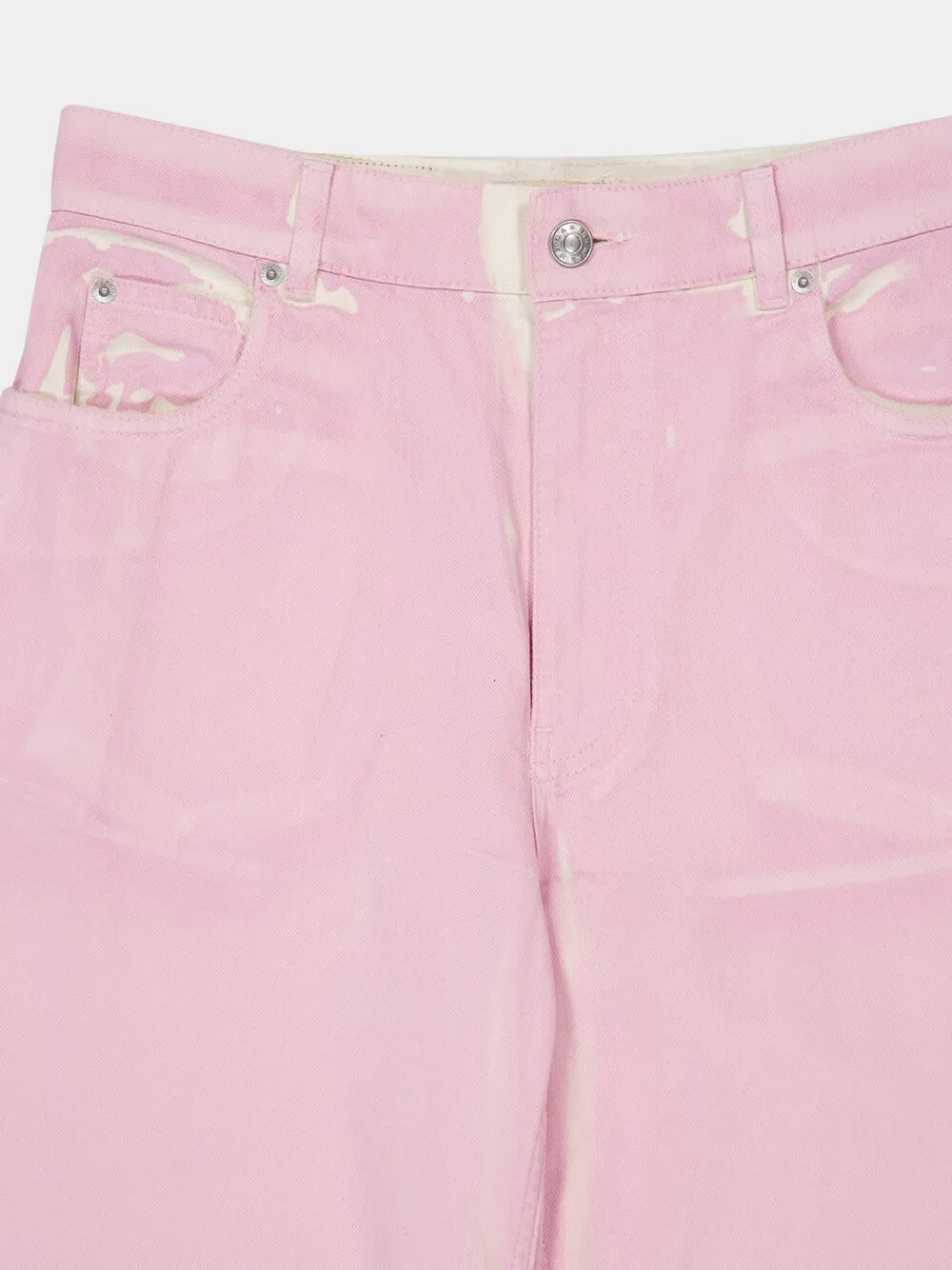 Pink Gummy Logo Patch Straight-Leg Jeans sold by Fashion Clinic product image thumbnail 3
